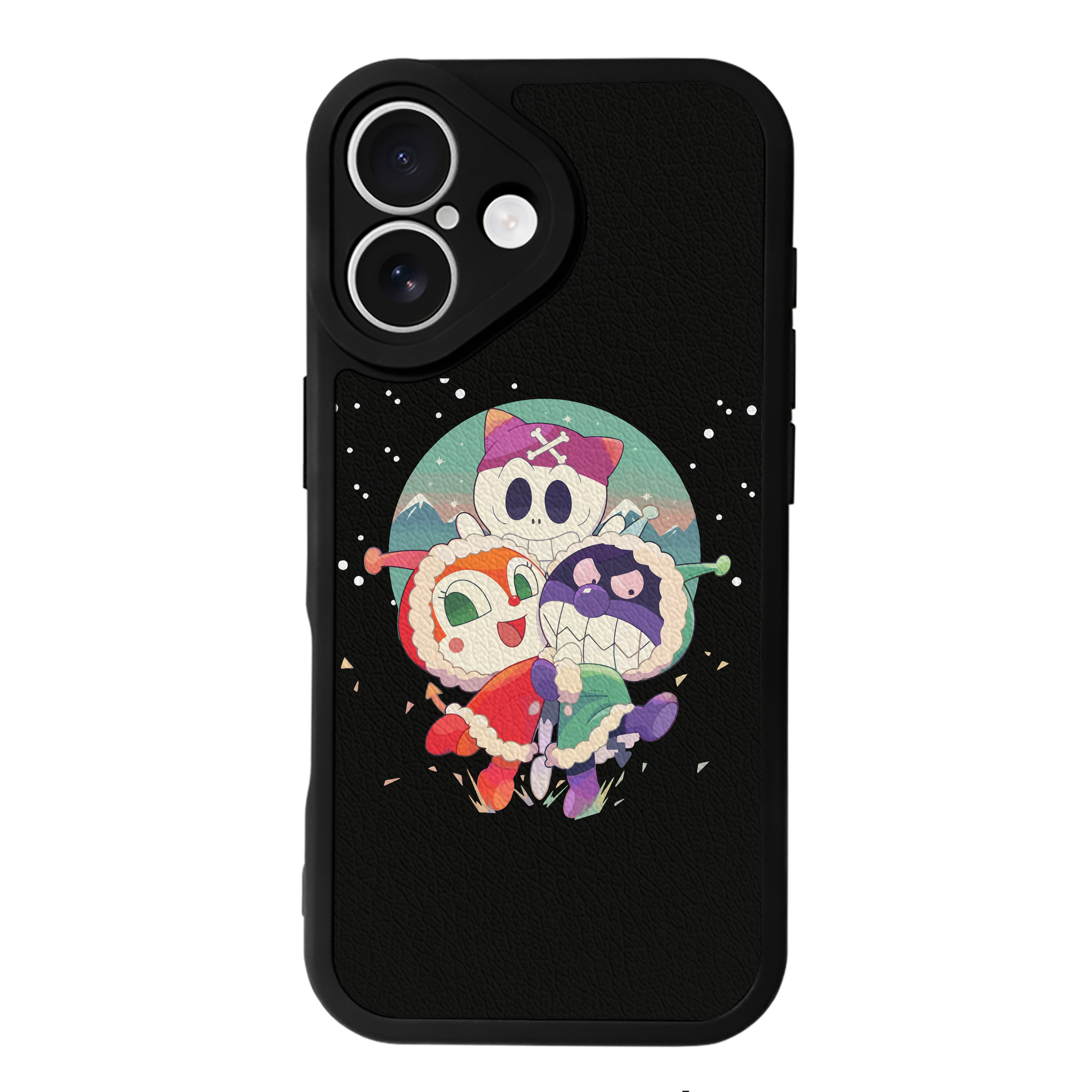 （画像用） アンパンマン Anpanman 【iPhone 16シリーズ対応】シリコンスマホケース（レザー調） 材質：シリコン